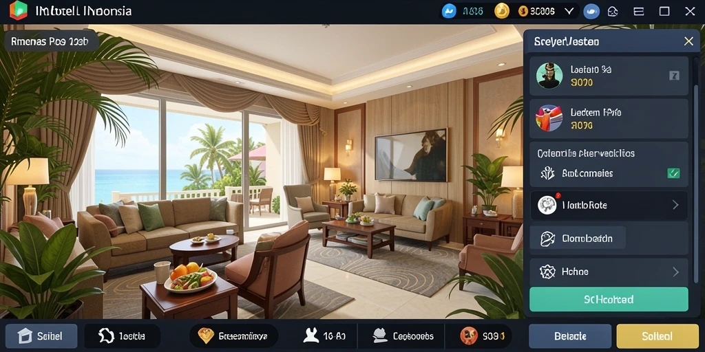Screenshot dari level permainan yang penuh aksi.